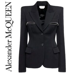 Alexander McQueen Zip Detail Blazer